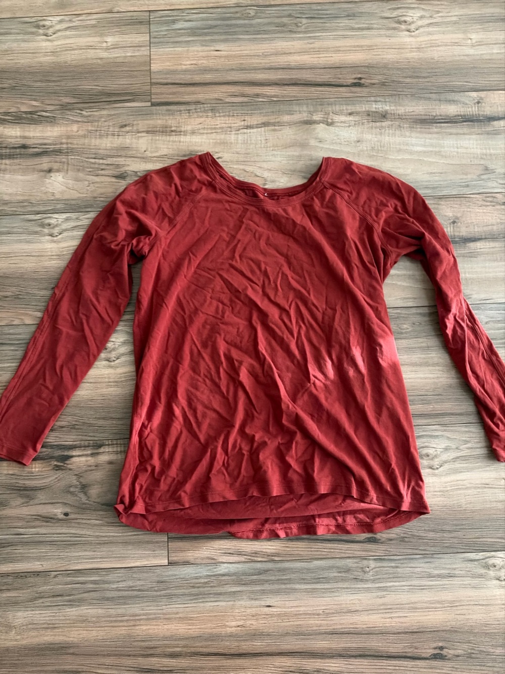 lululemon athletica Long Sleeve Crewneck Top - Brick Red